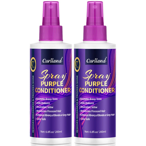 💜 Spray Démêlant Violet – Neutralise les Reflets Jaunes & Sublime les Cheveux Blonds et Gris
